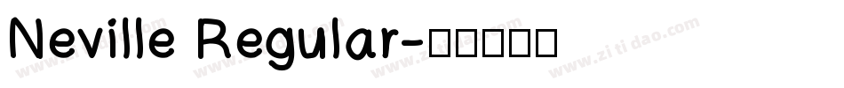 Neville Regular字体转换